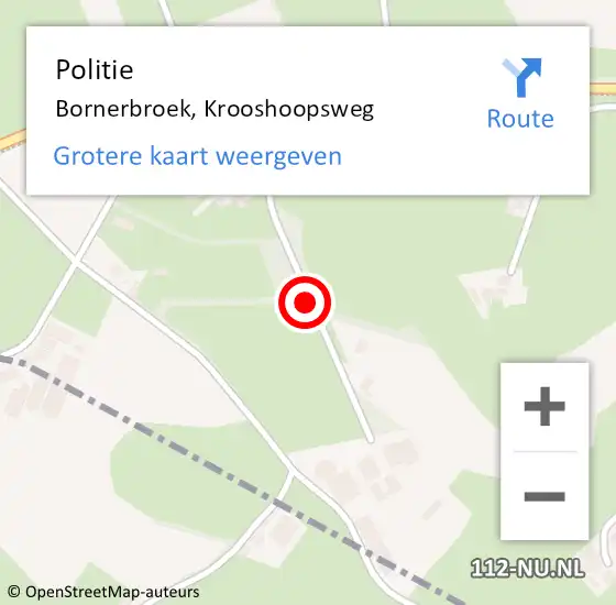 Locatie op kaart van de 112 melding: Politie Bornerbroek, Krooshoopsweg op 27 april 2020 11:26