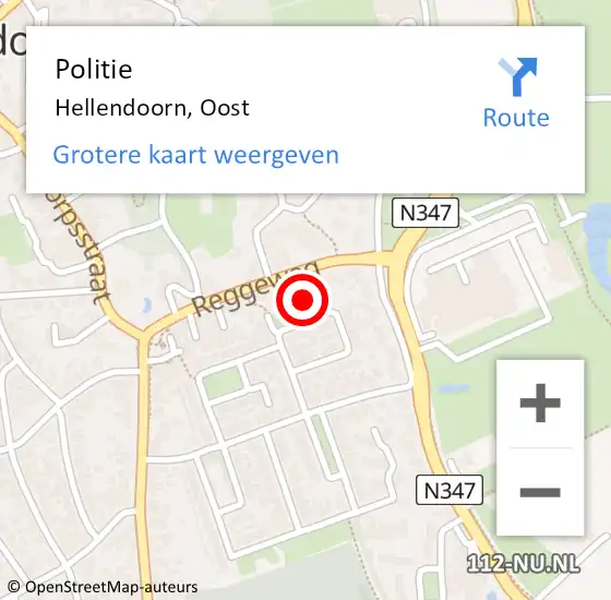 Locatie op kaart van de 112 melding: Politie Hellendoorn, Oost op 27 april 2020 16:15