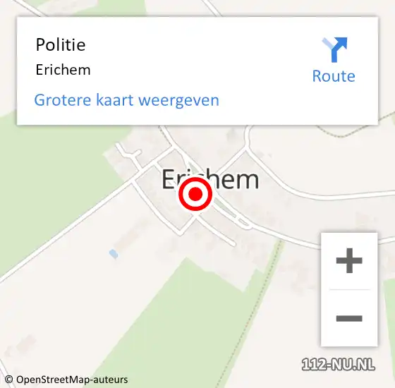 Locatie op kaart van de 112 melding: Politie Erichem op 27 april 2020 17:19