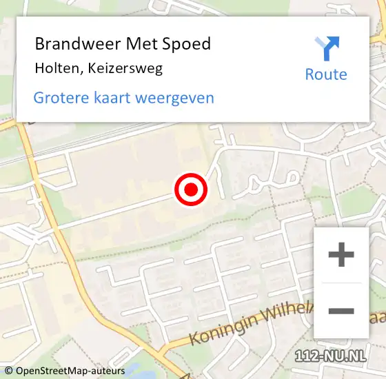 Locatie op kaart van de 112 melding: Brandweer Met Spoed Naar Holten, Keizersweg op 27 april 2020 17:42