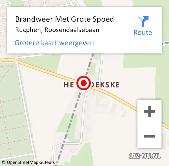 Locatie op kaart van de 112 melding: Brandweer Met Grote Spoed Naar Rucphen, Roosendaalsebaan op 27 april 2020 21:09