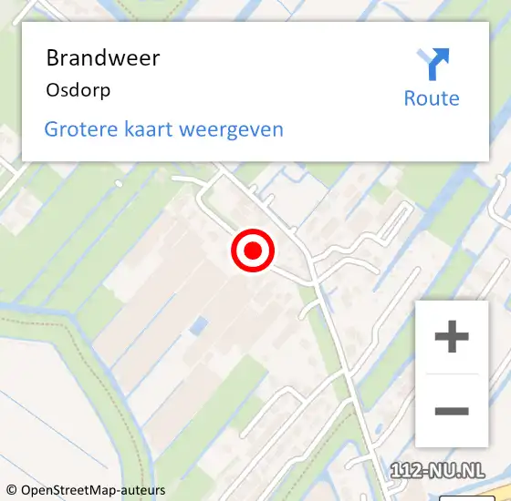 Locatie op kaart van de 112 melding: Brandweer Osdorp op 28 april 2020 17:12