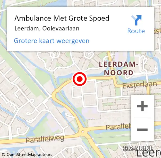 Locatie op kaart van de 112 melding: Ambulance Met Grote Spoed Naar Leerdam, Ooievaarlaan op 29 april 2020 07:31
