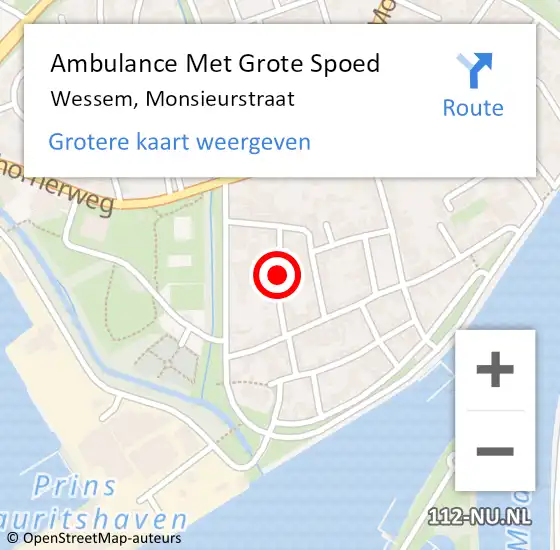 Locatie op kaart van de 112 melding: Ambulance Met Grote Spoed Naar Wessem, Monsieurstraat op 29 april 2020 14:18
