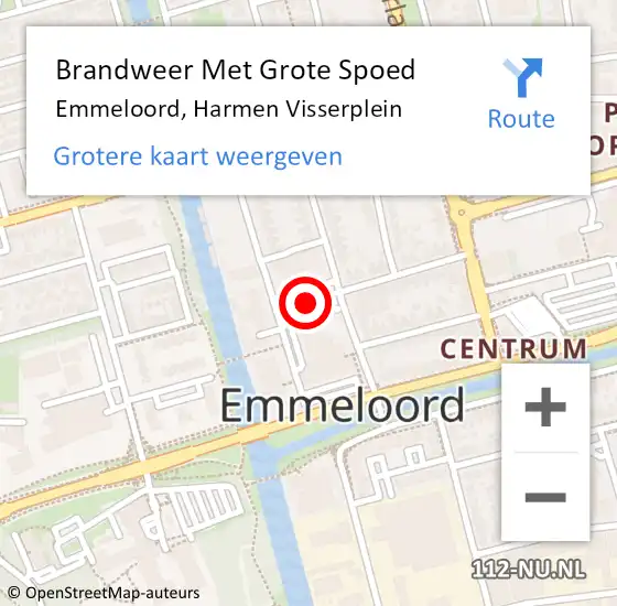 Locatie op kaart van de 112 melding: Brandweer Met Grote Spoed Naar Emmeloord, Harmen Visserplein op 29 april 2020 18:33