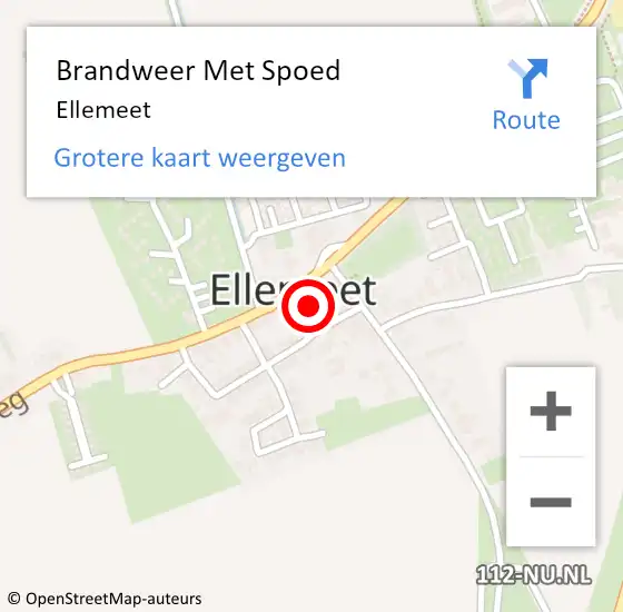 Locatie op kaart van de 112 melding: Brandweer Met Spoed Naar Ellemeet op 30 april 2020 13:21