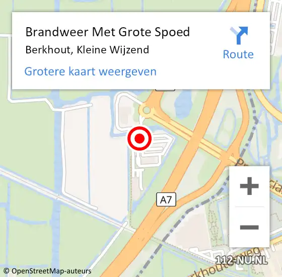 Locatie op kaart van de 112 melding: Brandweer Met Grote Spoed Naar Berkhout, Kleine Wijzend op 30 april 2020 15:48