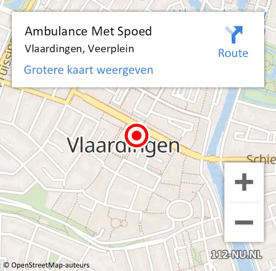 Locatie op kaart van de 112 melding: Ambulance Met Spoed Naar Vlaardingen, Veerplein op 30 april 2020 16:31