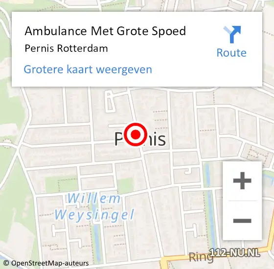 Locatie op kaart van de 112 melding: Ambulance Met Grote Spoed Naar Pernis Rotterdam op 30 april 2020 19:52