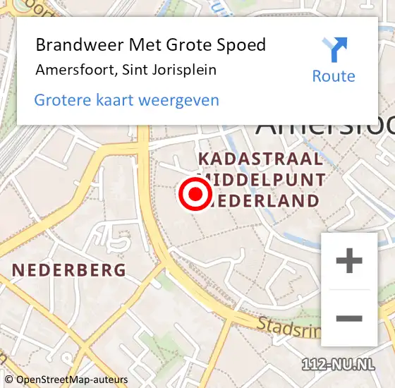 Locatie op kaart van de 112 melding: Brandweer Met Grote Spoed Naar Amersfoort, Sint Jorisplein op 30 april 2020 23:30