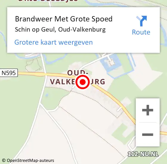 Locatie op kaart van de 112 melding: Brandweer Met Grote Spoed Naar Schin op Geul, Oud-Valkenburg op 1 mei 2020 22:53