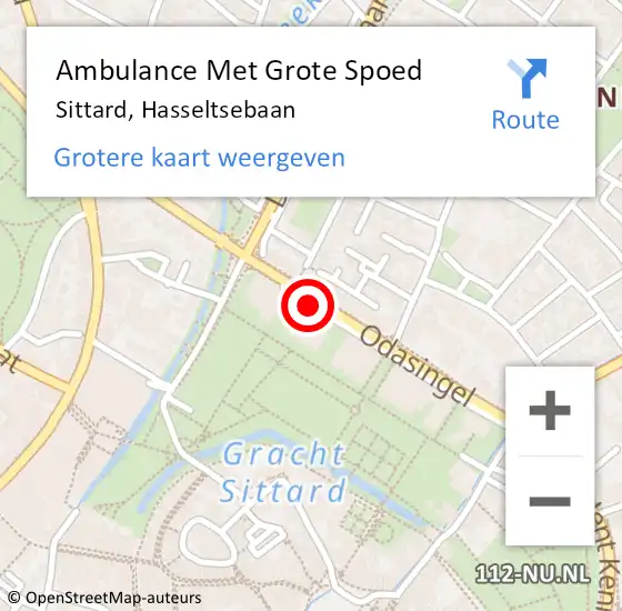 Locatie op kaart van de 112 melding: Ambulance Met Grote Spoed Naar Sittard, Hasseltsebaan op 2 mei 2020 07:27