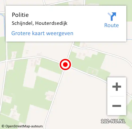 Locatie op kaart van de 112 melding: Politie Schijndel, Houterdsedijk op 2 mei 2020 10:00