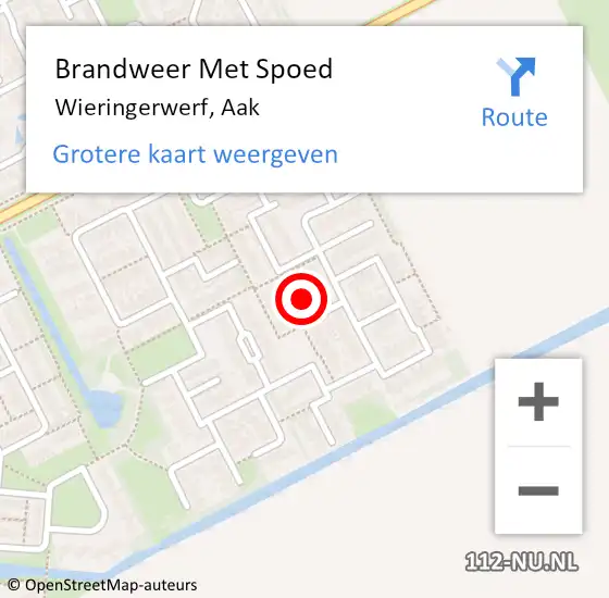 Locatie op kaart van de 112 melding: Brandweer Met Spoed Naar Wieringerwerf, Aak op 2 mei 2020 17:53