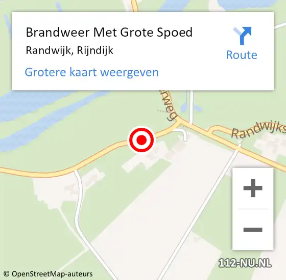 Locatie op kaart van de 112 melding: Brandweer Met Grote Spoed Naar Randwijk, Rijndijk op 2 mei 2020 20:24