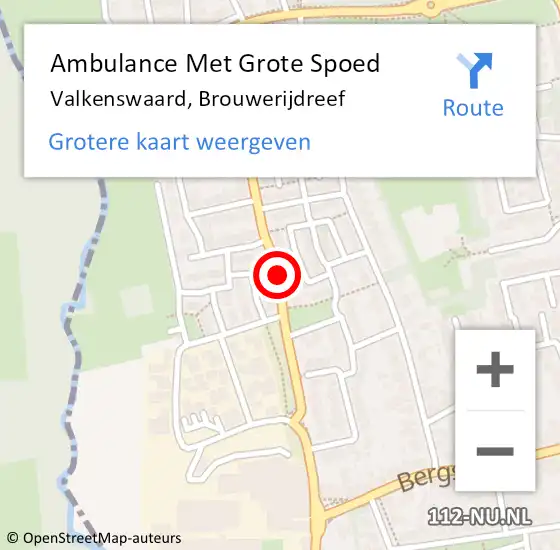 Locatie op kaart van de 112 melding: Ambulance Met Grote Spoed Naar Valkenswaard, Brouwerijdreef op 3 mei 2020 06:53