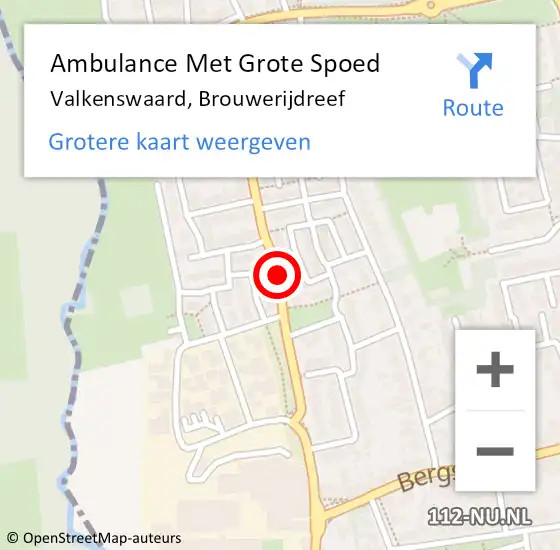 Locatie op kaart van de 112 melding: Ambulance Met Grote Spoed Naar Valkenswaard, Brouwerijdreef op 3 mei 2020 08:41