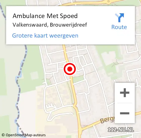 Locatie op kaart van de 112 melding: Ambulance Met Spoed Naar Valkenswaard, Brouwerijdreef op 3 mei 2020 11:47