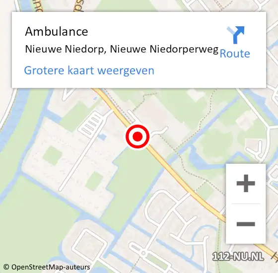 Locatie op kaart van de 112 melding: Ambulance Nieuwe Niedorp, Nieuwe Niedorperweg op 3 mei 2020 15:29