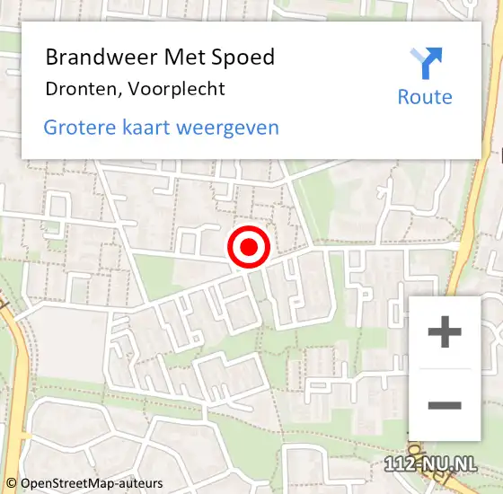 Locatie op kaart van de 112 melding: Brandweer Met Spoed Naar Dronten, Voorplecht op 3 mei 2020 21:12