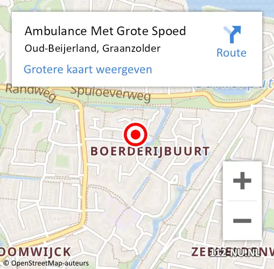 Locatie op kaart van de 112 melding: Ambulance Met Grote Spoed Naar Oud-Beijerland, Graanzolder op 4 mei 2020 10:13