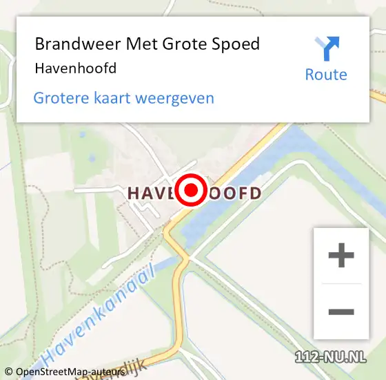 Locatie op kaart van de 112 melding: Brandweer Met Grote Spoed Naar Havenhoofd, Zuid-Hollandlaan op 4 mei 2020 19:26