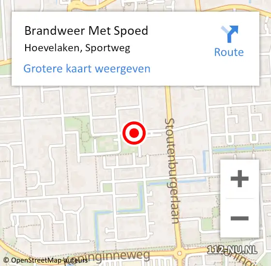 Locatie op kaart van de 112 melding: Brandweer Met Spoed Naar Hoevelaken, Sportweg op 4 mei 2020 22:05