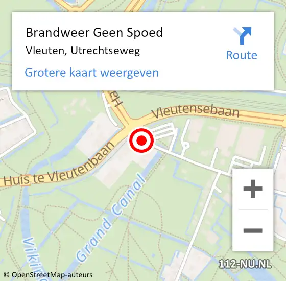 Locatie op kaart van de 112 melding: Brandweer Geen Spoed Naar Vleuten, Utrechtseweg op 4 mei 2020 23:49