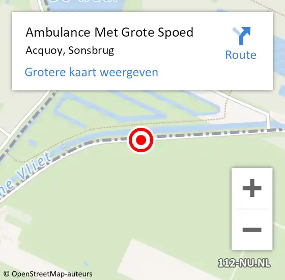 Locatie op kaart van de 112 melding: Ambulance Met Grote Spoed Naar Acquoy, Sonsbrug op 4 mei 2020 23:52