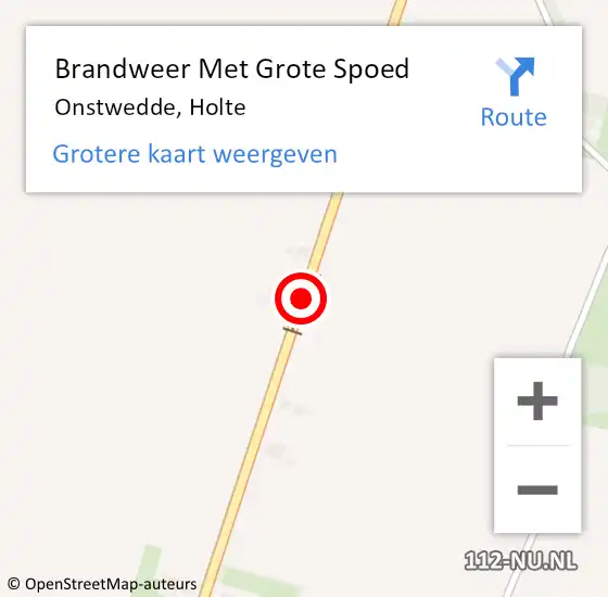 Locatie op kaart van de 112 melding: Brandweer Met Grote Spoed Naar Onstwedde, Holte op 5 mei 2020 06:18