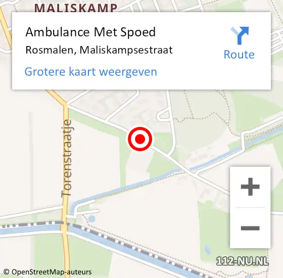Locatie op kaart van de 112 melding: Ambulance Met Spoed Naar Rosmalen, Maliskampsestraat op 5 mei 2020 20:38