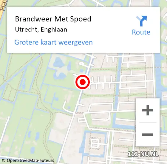 Locatie op kaart van de 112 melding: Brandweer Met Spoed Naar Utrecht, Enghlaan op 6 mei 2020 02:27