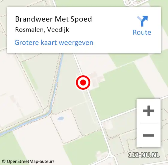 Locatie op kaart van de 112 melding: Brandweer Met Spoed Naar Rosmalen, Veedijk op 6 mei 2020 08:25