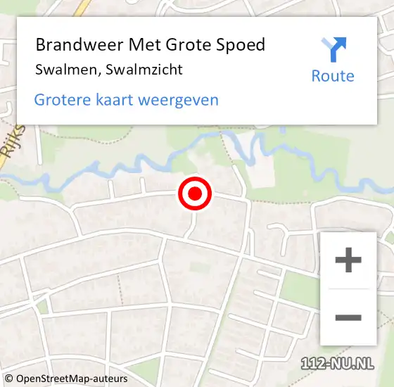 Locatie op kaart van de 112 melding: Brandweer Met Grote Spoed Naar Swalmen, Swalmzicht op 6 mei 2020 10:40