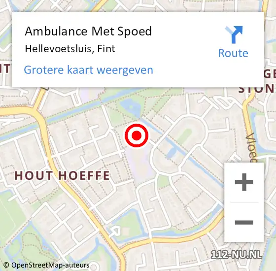 Locatie op kaart van de 112 melding: Ambulance Met Spoed Naar Hellevoetsluis, Fint op 6 mei 2020 15:06