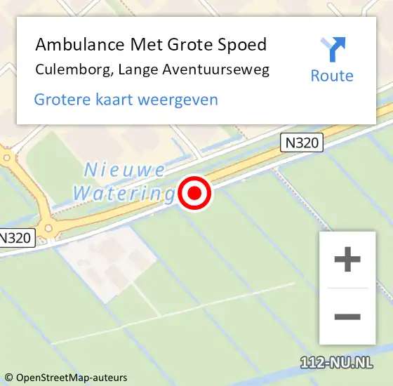 Locatie op kaart van de 112 melding: Ambulance Met Grote Spoed Naar Culemborg, Lange Aventuurseweg op 6 mei 2020 20:43