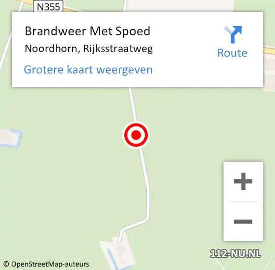 Locatie op kaart van de 112 melding: Brandweer Met Spoed Naar Noordhorn, Rijksstraatweg op 7 mei 2020 13:50