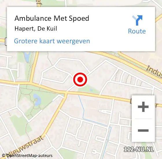 Locatie op kaart van de 112 melding: Ambulance Met Spoed Naar Hapert, De Kuil op 7 mei 2020 14:53