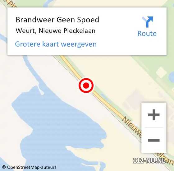 Locatie op kaart van de 112 melding: Brandweer Geen Spoed Naar Weurt, Nieuwe Pieckelaan op 7 mei 2020 15:42