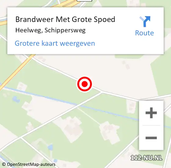 Locatie op kaart van de 112 melding: Brandweer Met Grote Spoed Naar Heelweg, Schippersweg op 7 mei 2020 18:33