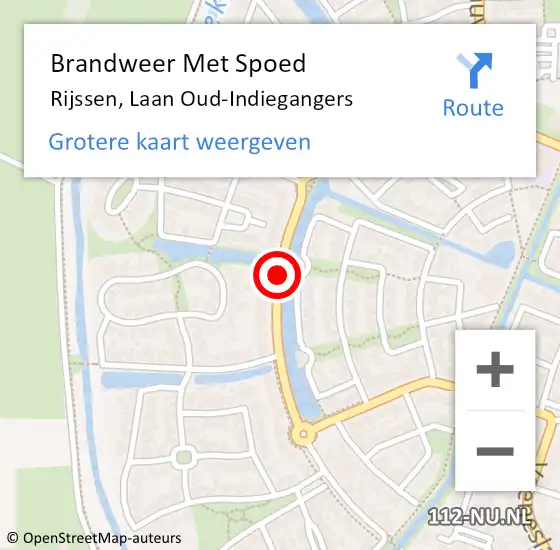 Locatie op kaart van de 112 melding: Brandweer Met Spoed Naar Rijssen, Laan Oud-Indiegangers op 7 mei 2020 21:55