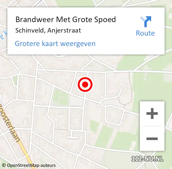 Locatie op kaart van de 112 melding: Brandweer Met Grote Spoed Naar Schinveld, Anjerstraat op 8 mei 2020 15:28