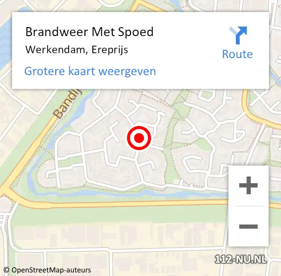 Locatie op kaart van de 112 melding: Brandweer Met Spoed Naar Werkendam, Ereprijs op 8 mei 2020 17:27