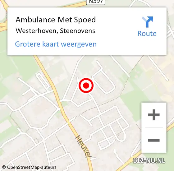 Locatie op kaart van de 112 melding: Ambulance Met Spoed Naar Westerhoven, Steenovens op 9 mei 2020 13:43