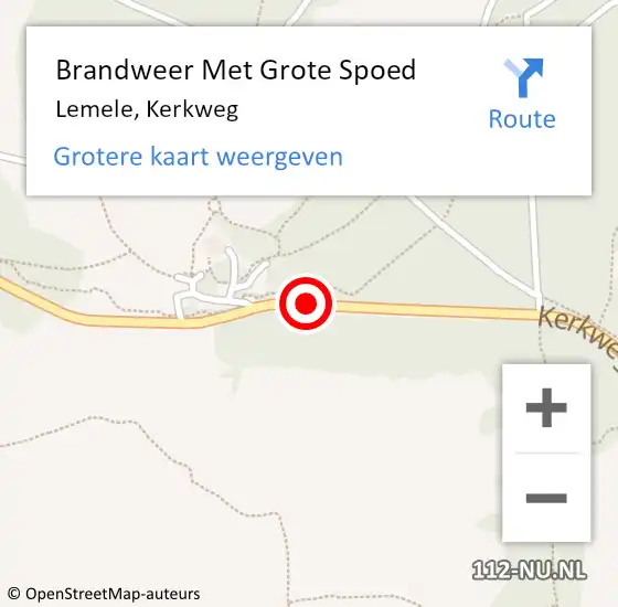 Locatie op kaart van de 112 melding: Brandweer Met Grote Spoed Naar Lemele, Kerkweg op 9 mei 2020 14:23