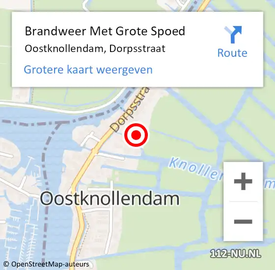 Locatie op kaart van de 112 melding: Brandweer Met Grote Spoed Naar Oostknollendam, Dorpsstraat op 9 mei 2020 14:35