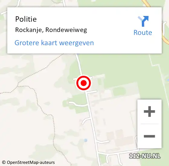 Locatie op kaart van de 112 melding: Politie Rockanje, Rondeweiweg op 9 mei 2020 15:46