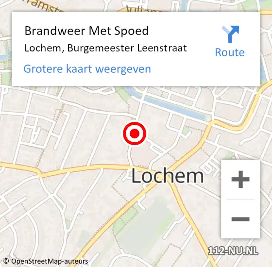 Locatie op kaart van de 112 melding: Brandweer Met Spoed Naar Lochem, Burgemeester Leenstraat op 9 mei 2020 18:22