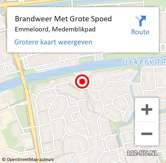 Locatie op kaart van de 112 melding: Brandweer Met Grote Spoed Naar Emmeloord, Medemblikpad op 9 mei 2020 22:04