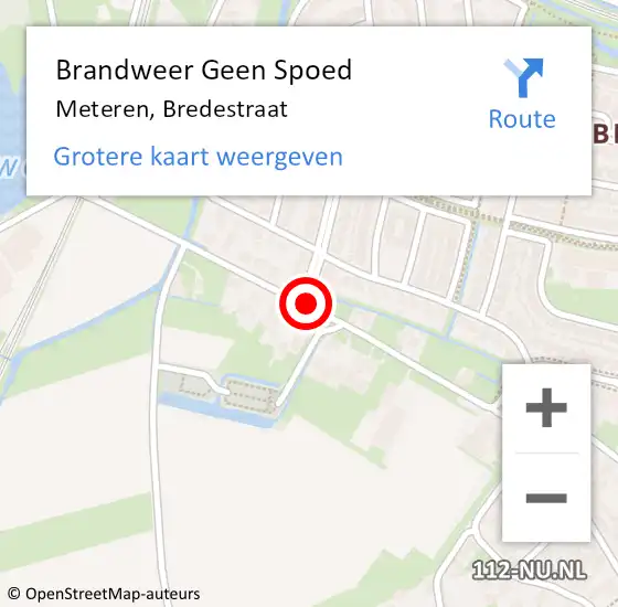 Locatie op kaart van de 112 melding: Brandweer Geen Spoed Naar Meteren, Bredestraat op 10 mei 2020 03:13